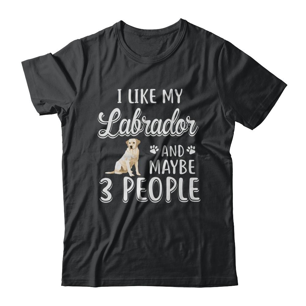 I Like My Labrador And Maybe 3 People-T-Shirt & Hoodie-Classic T-Shirt-Black