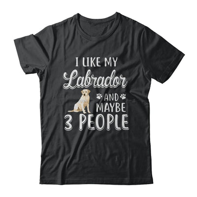 I Like My Labrador And Maybe 3 People-T-Shirt & Hoodie-Classic T-Shirt-Black
