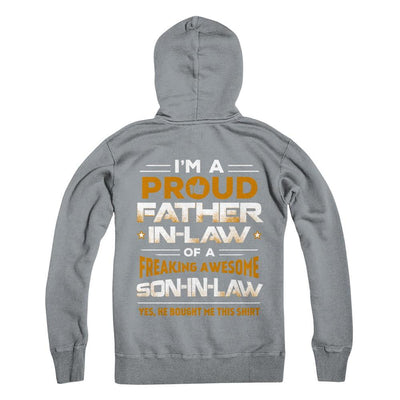 Proud Father In Law Freaking Awesome Son-In-Law Fathers Day-T-Shirt & Hoodie-Pullover Hoodie-Light Steel