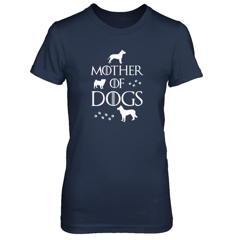 Mother Of Dogs Dog Lover-T-Shirt & Tank Top-Women's T-Shirt-Navy