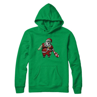 Zombie Santa Scary Christmas Halloween Costume-T-Shirt & Hoodie-Pullover Hoodie-Irish Green