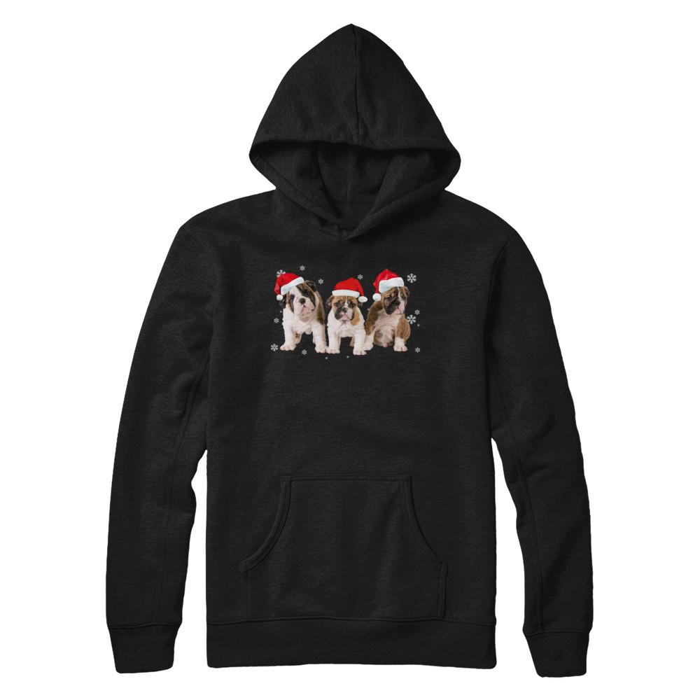 Funny Bulldogs Puppies Christmas Dog Gift-T-Shirt & Hoodie-Pullover Hoodie-Black