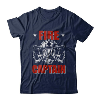 Fire Captain Fireman Dad Firefighter Gift-T-Shirt & Hoodie-Classic T-Shirt-Navy