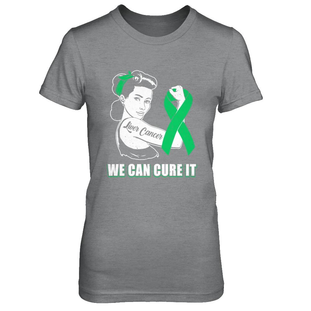 Liver Cancer Awareness Survivor We Can Cure It-T-Shirt & Hoodie-Women's T-Shirt-Sport Grey