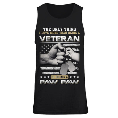 I Love More Than Being A Veteran Is Being A Paw Paw-T-Shirt & Hoodie-Unisex Tank-Black