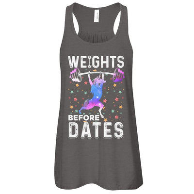 Weights Before Dates Unicorn Gym Weight Lifting-T-Shirt & Tank Top-