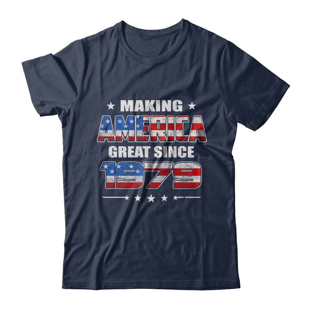 Making America Great Since 1979 42th Birthday-T-Shirt & Hoodie-Classic T-Shirt-Navy