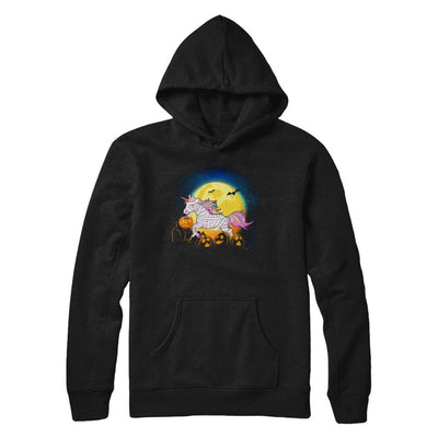 Halloween Pumpkin Unicorn Gift For Kids Girls-T-Shirt & Hoodie-Pullover Hoodie-Black