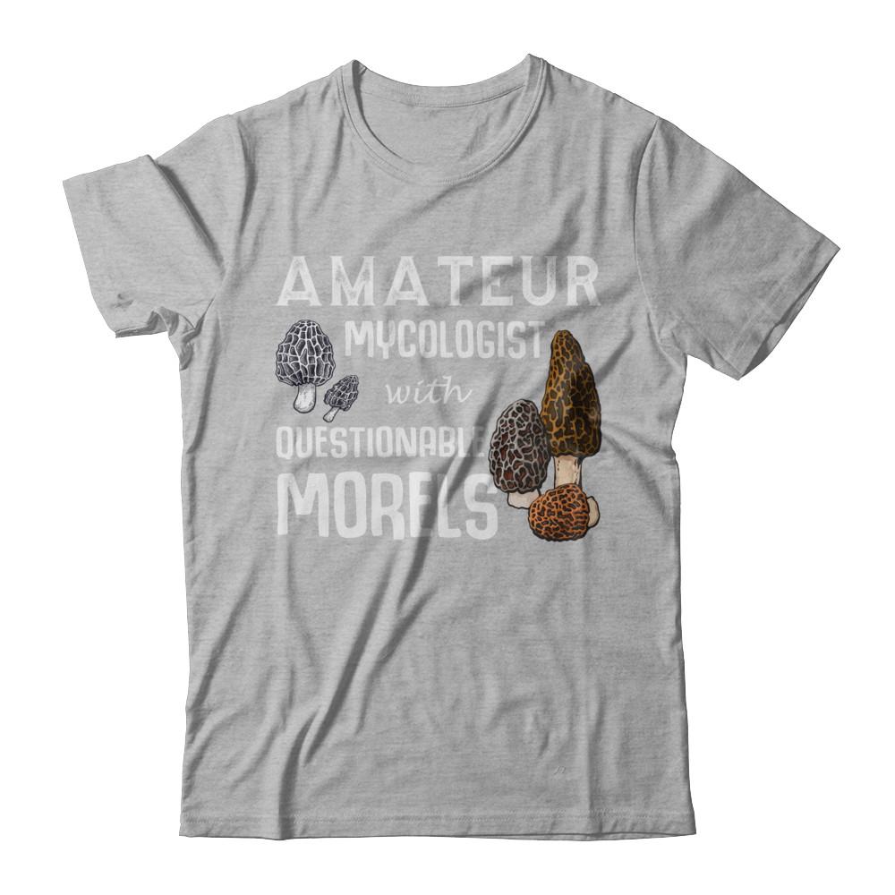 Amateur Mycologist With Questionable Morels-T-Shirt & Hoodie-Premium T-Shirt-Heather Gray