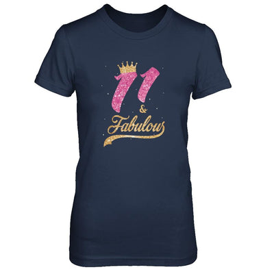 11Th And Fabulous Eleven Birthday-T-Shirt & Tank Top-Women's T-Shirt-Navy