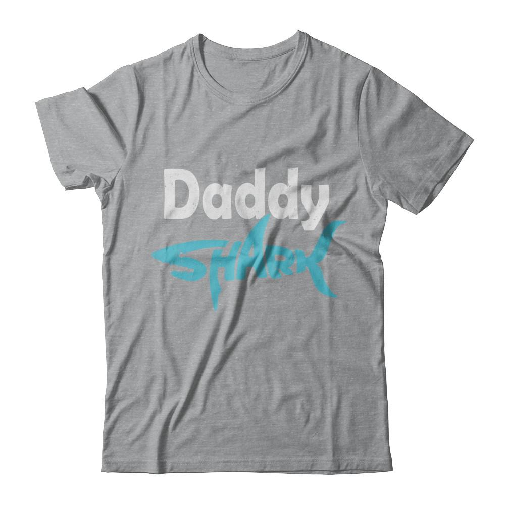 Daddy Shark Dad Family Fathers Day Gifts Idea-T-Shirt & Hoodie-Classic T-Shirt-Sport Grey