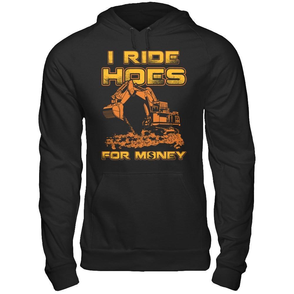 I Ride Hoes For Money-T-Shirt & Hoodie-Pullover Hoodie-Black