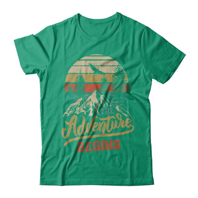 The Adventure Begins Climb The Mountain Vintage-T-Shirt & Hoodie-