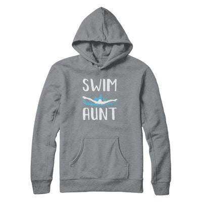 Swim Aunt Funny Swimming Birthday Gift-T-Shirt & Hoodie-Pullover Hoodie-Light Steel