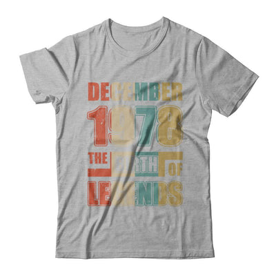 Vintage Retro December 1978 Birth Of Legends 43th Birthday-T-Shirt & Hoodie-Premium T-Shirt-Heather Gray