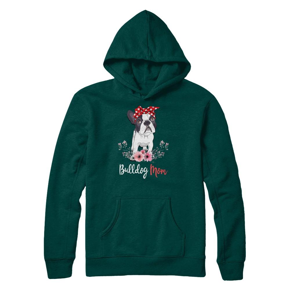 Bulldog Mom Gift For Women Dog Lover-T-Shirt & Hoodie-Pullover Hoodie-Deep Forest