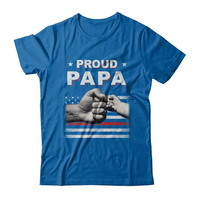 Proud Papa Fireman Firefighter Thin Red Line Flag Fathers Day-T-Shirt & Hoodie-Classic T-Shirt-Royal