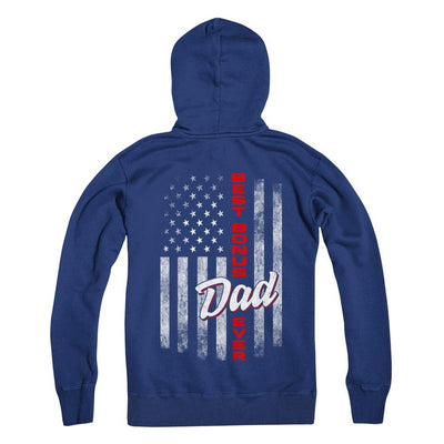 Best Bonus Dad Ever American Flag 4Th Of July Fathers Day-T-Shirt & Hoodie-Pullover Hoodie-Deep Royal