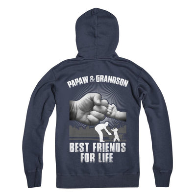 Papaw And Grandson Best Friends For Life-T-Shirt & Hoodie-Pullover Hoodie-Navy