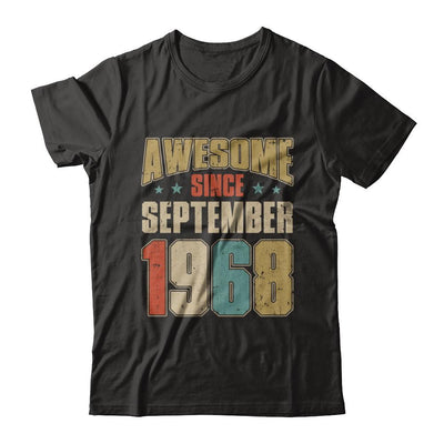 Vintage Retro Awesome Since September 1968 53th Birthday-T-Shirt & Hoodie-Premium T-Shirt-Black