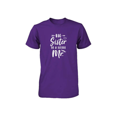 Big Sister To A Little Mister Baby Kid Shower Youth-Youth Shirt-