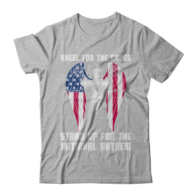 Kneel For The Cross Stand Up For The National Anthem-T-Shirt & Hoodie-Premium T-Shirt-Heather Gray