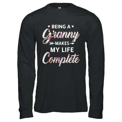 Being A Granny Makes My Life Complete Mothers Day-T-Shirt & Hoodie-Long Sleeve T-Shirt-Black
