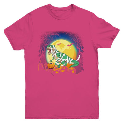 Halloween Pumpkin Dinosaur Gift For Kids Boys Girls Youth-Youth Shirt-Youth T-Shirt-Heliconia