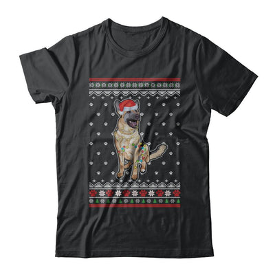 German Shepherd Christmas Ugly Sweater Lights Dog Xmas Gift-T-Shirt & Sweatshirt-Classic T-Shirt-Black
