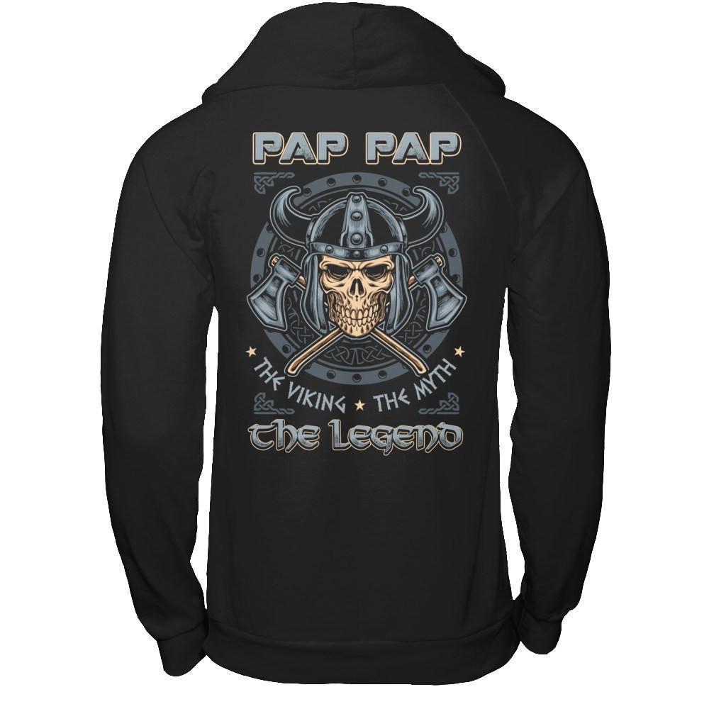Pap Pap The Viking The Myth The Legend-T-Shirt & Hoodie-Pullover Hoodie-Black