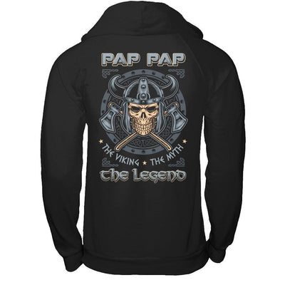 Pap Pap The Viking The Myth The Legend-T-Shirt & Hoodie-Pullover Hoodie-Black