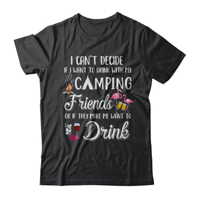 I Want To Drink With My Camping Friends Flamingo-T-Shirt & Hoodie-Classic T-Shirt-Black