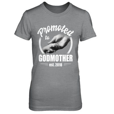 Promoted To Godmother 2018 Mothers Day Gift-T-Shirt & Hoodie-Women's T-Shirt-Sport Grey