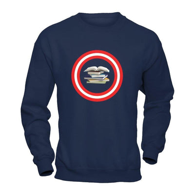 Funny I Love Reading Book Reader Lover-T-Shirt & Hoodie-Crewneck Sweatshirt-Navy