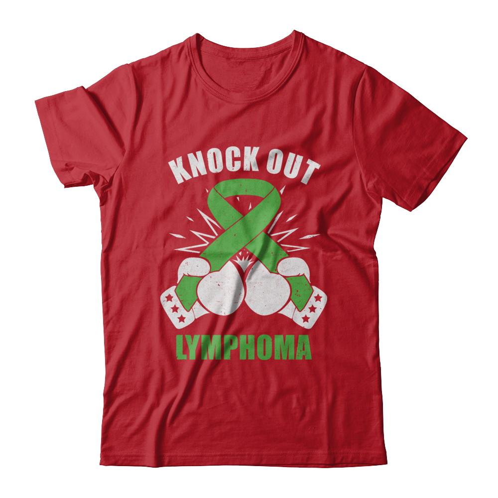 Boxing knock out Lymphoma Awareness Support-T-Shirt & Hoodie-Classic T-Shirt-Red