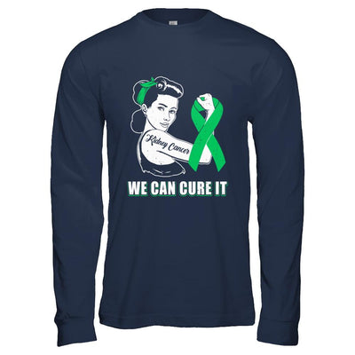 Kidney Cancer Awareness Survivor We Can Cure It-T-Shirt & Hoodie-Long Sleeve T-Shirt-Navy