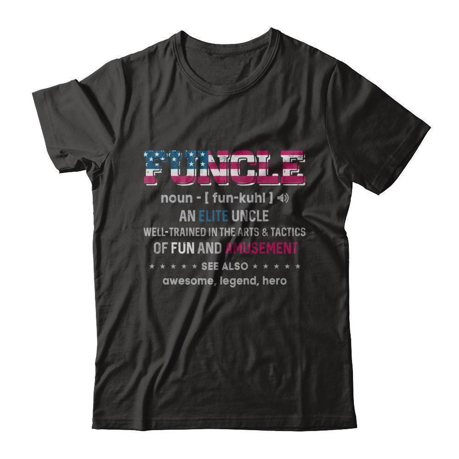 Veteran Funcle Fun Uncle Definition Military-T-Shirt & Hoodie-Classic T-Shirt-Black