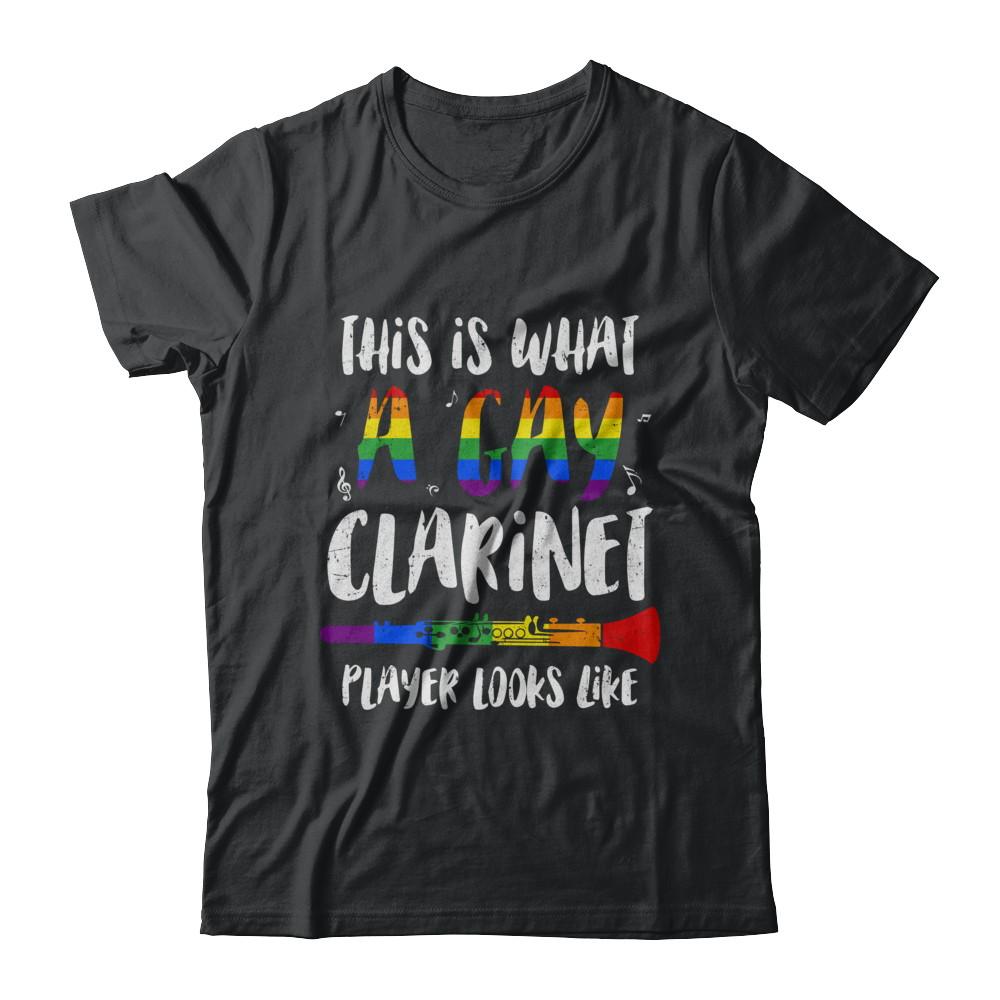 This Is What A Gay Clarinet Player Looks Like LGBT-T-Shirt & Hoodie-Classic T-Shirt-Black