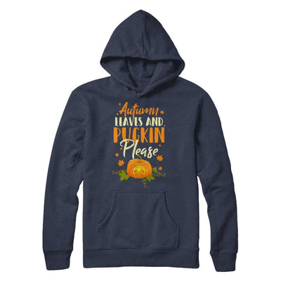 Halloween Costumes Autumn Leaves Pugkin Pug Pumpkin-T-Shirt & Hoodie-Pullover Hoodie-Navy
