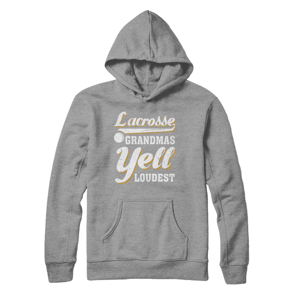 Lacrosse Grandmas Yell Loudest-T-Shirt & Hoodie-Pullover Hoodie-Sport Grey
