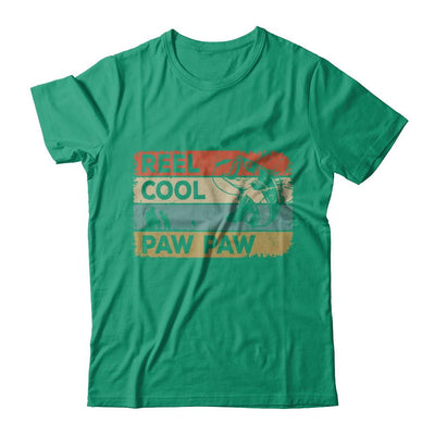 Vintage Reel Cool Paw Paw Fish Fishing Fathers Day-T-Shirt & Hoodie-Classic T-Shirt-Kelly Green