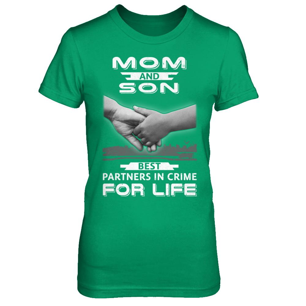 Mom And Son Best Partners In Crime For Life-T-Shirt & Hoodie-Women's T-Shirt-Irish Green
