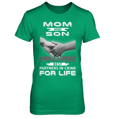Mom And Son Best Partners In Crime For Life-T-Shirt & Hoodie-Women's T-Shirt-Irish Green