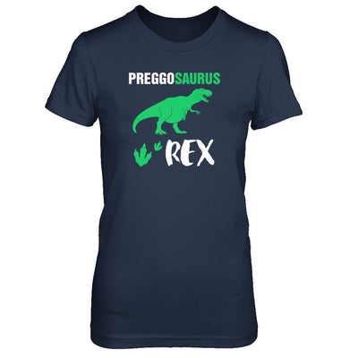 Preggosaurus Rex Pregnancy Mom Dinosaur Gift-T-Shirt & Tank Top-Women's T-Shirt-Navy