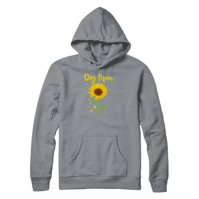 Funny Sunflower Dog Mom Paw Lover Mothers Day-T-Shirt & Tank Top-Pullover Hoodie-Light Steel