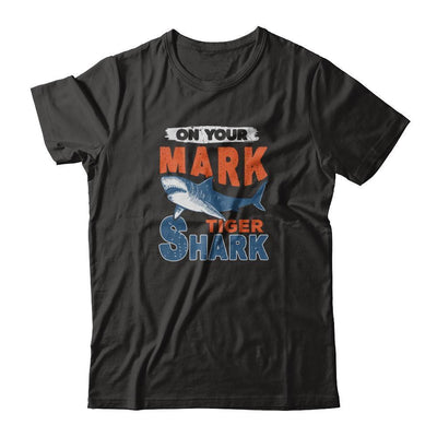 On Your Mark Tiger Shark Distressed-T-Shirt & Tank Top-Premium T-Shirt-Black