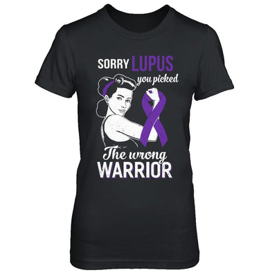 Sorry Lupus You Picked The Wrong Warrior Lupus-T-Shirt & Hoodie-Women's T-Shirt-Black