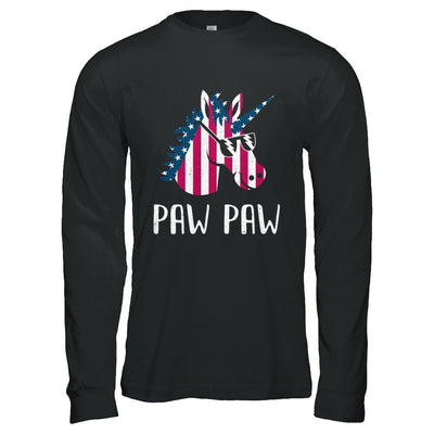 Patriotic Paw Paw Unicorn Americorn 4Th Of July-T-Shirt & Hoodie-Long Sleeve T-Shirt-Black