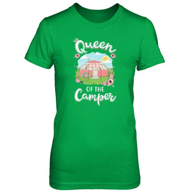 Queen Of The Camper Camping For Women Gift-T-Shirt & Tank Top-Women's T-Shirt-Irish Green