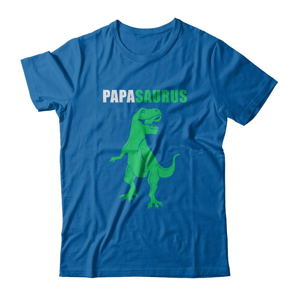 Papasarus Funny Dinosaur First Time Papa Fathers Day-T-Shirt & Hoodie-Classic T-Shirt-Royal